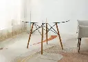 Mesa Redonda de Cristal Templado Tower 120cm. Comedor o Cocina 