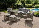 Sofá + Mesa + 2 Sillones + 2 pufs PE Ratán 